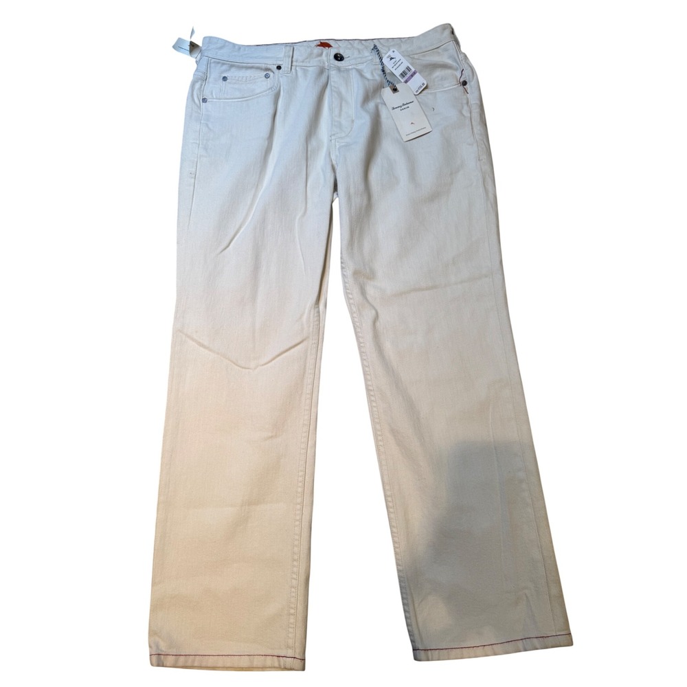 Tommy Bahama Weftside Keys Vintage Slim Fit Jeans Beige Men's Size 38x30